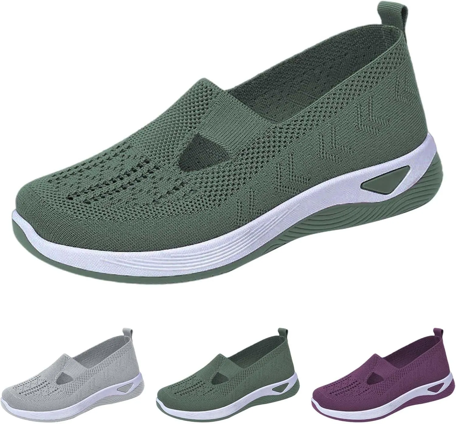 Women's Woven Orthopedic Breathable Soft Shoes Tennis Shoes Men Mesh Casual Shoes Trendy Women's Fashion Sneakers White Tennis Shoe Trainers Shoe