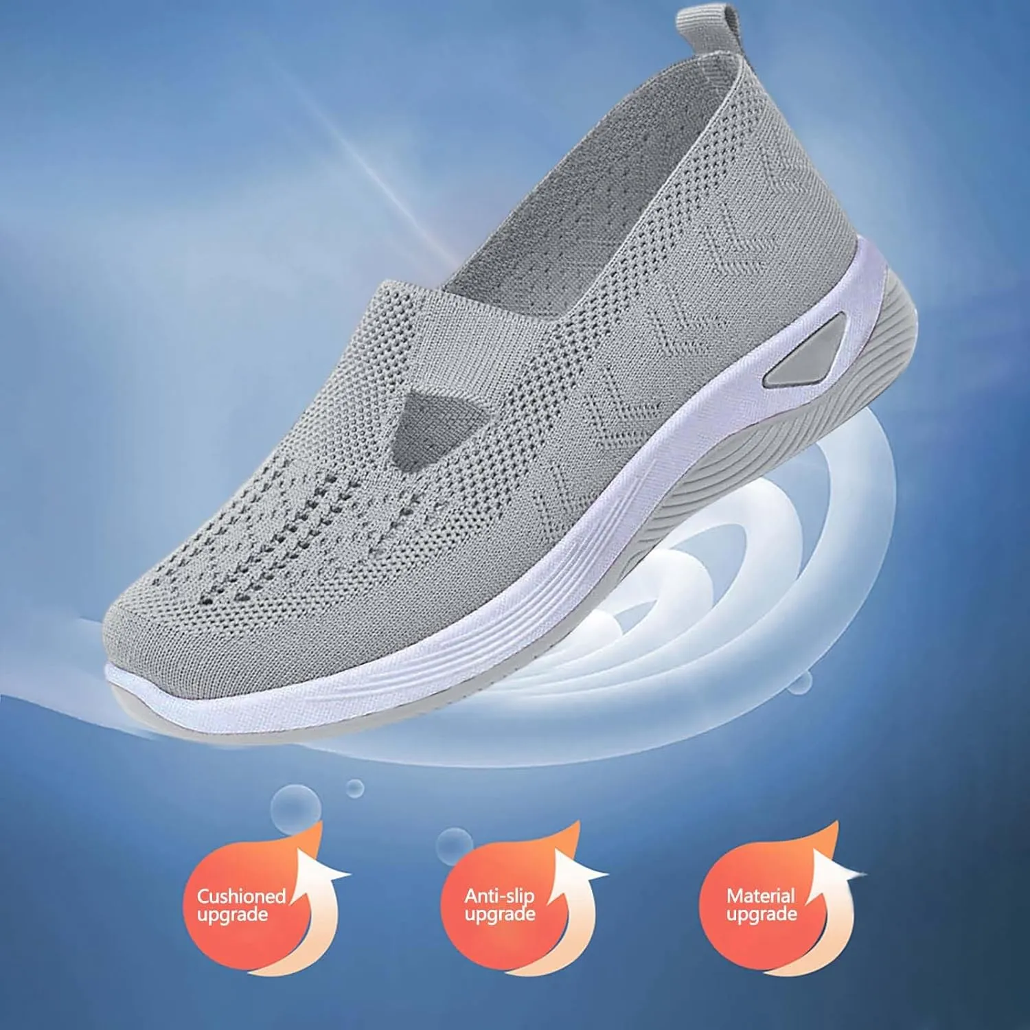 Women's Woven Orthopedic Breathable Soft Shoes Tennis Shoes Men Mesh Casual Shoes Trendy Women's Fashion Sneakers White Tennis Shoe Trainers Shoe