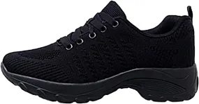 ZSpzx Comfy Sneakers for Women Arch Support Breathable Mesh Knit Air Cushioned Walking Casual Shoes Non Slip Jogging Tennis Sneaker Plantar Fasciitis Sneaker Fashionable Mesh Ladies Footwear